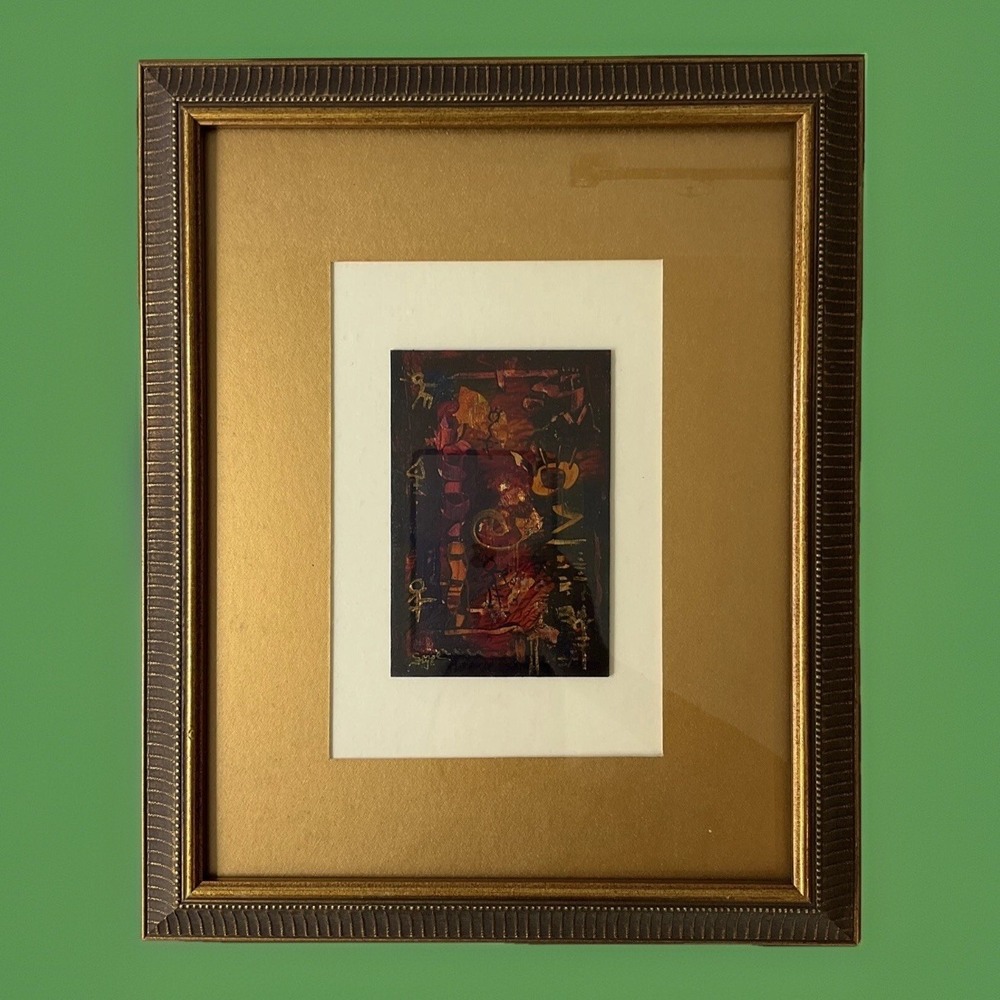 Carol Frye Original Abstract Painting Small Framed Art Signed Original‎ Artwork